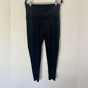 Spanx Ready-To-Wow! Black Velvet Pull-On Leggings Plus‎ Size 1X
